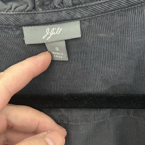 J JILL - corduroy jacket peplum ruffles open vest tie front size small - Picture 4 of 12